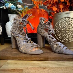 Jessica Simpson Lace-Up Heeled Sandals 3” heel